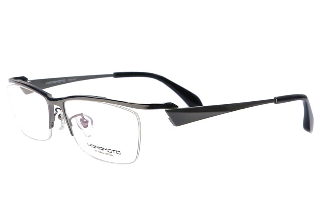 国産のチタン製メガネセット,HAMAMOTO,非球面の度付きレンズ付き眼鏡