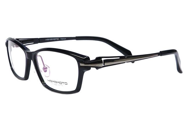 国産のチタン製メガネセット,HAMAMOTO,非球面の度付きレンズ付き眼鏡