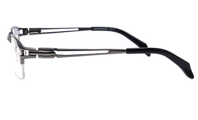 国産のチタン製メガネセット,HAMAMOTO,非球面の度付きレンズ付き眼鏡
